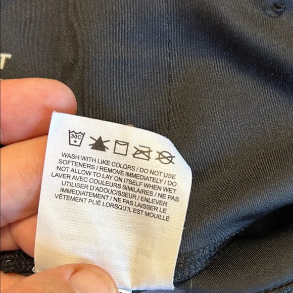 NIKE Power Victory 7/8 Training Leggings Black Coral Blue Stripes Small Athletic - Picture 10 of 10